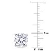 EVERLY JEWELRY | 14K White Gold 4 CT DEW Created Moissanite-White Stud Earrings - 2 of 4