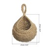 Unique Bargains Handmade Cotton Rope Natural Durable Space-Saving Hanging Basket 2 Pcs - 2 of 4