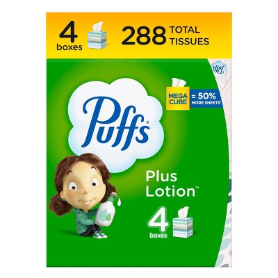 Puffs Plus Lotion Facial Tissue - 4pk/72ct