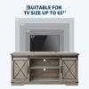 Homhougo TV Stand for TVs up to 65" Grey - 3 of 4