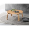Omax Decor,Mod Round Shape Mid-Century Wood Coffee Table - 3 of 4