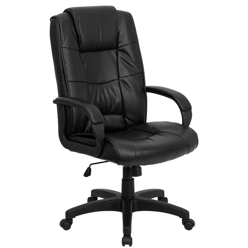 Emma and Oliver High Back Multi-Line Stitch Executive Swivel Office Chair with Arms, 1 of 12