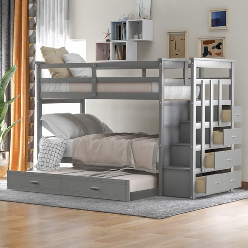 Twin over twin sale wood bunk beds