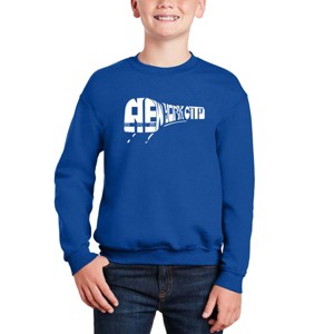 LA Pop Art Ny Subway - Boy's Word Art Crewneck Sweatshirt - 1 of 3