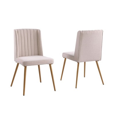 Dining Chair Set of 2 Upholstered Armchairs for Kitchen Restaurant - Morden Fort