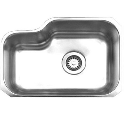 ALFI Noah"s Collection Brushed Stainless Steel Single Bowl Undermount Sink