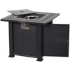 COZONY Propane Fire Pit Table with Rattan Panel and Glass Wind Guard - 4 of 4