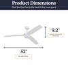 Prominence Home Journal 52" Ceiling Fan, No Light, Pull Chain Control, White - 2 of 4