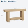 Solid Wood Console Table - Rustic Log Color Frame Design for Entryway & Living Room - 2 of 4