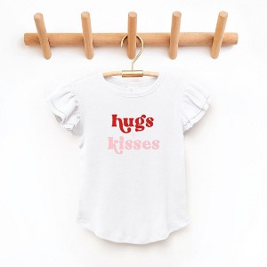 The Juniper Shop Hugs And Kisses Toddler Flutter Sleeve Tee - 1 of 3