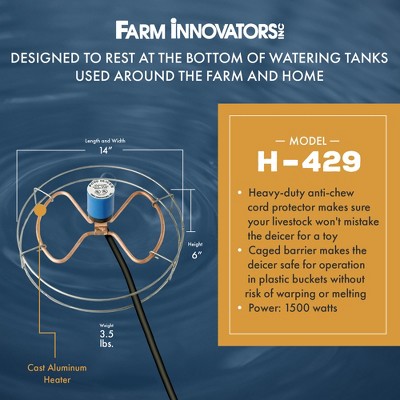 1500 Watt Cast Aluminum Submergible Water Tank Heater Deicer