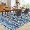 Plush Modern Geometric Area Rug, Soft Faux Wool Large Carpet, Machine Washable Non-Slip Accent Rug for Living Room, Bedroom, Dining Room - 2 of 4
