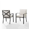 Kaplan 2pk Outdoor Dining Chair Oatmeal/Oil Rubbed Bronze - Crosley - image 2 of 4