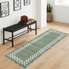 Washable Modern Scalloped Border Bedroom Living Room Rugs, Low Pile Non Slip Floor Carpet for Home - 3 of 4