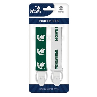 MasterPieces NCAA Michigan State Baby Fanatic Spartans 2-Pack Pacifier Clips
