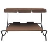 vidaXL Sun Lounger Brown Powder-coated steel, Polyester 78.7 x 57.1 in - 2 of 4