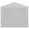 vidaXL Party Tent White Polyethylene 9.8 x 19.7 ft Durable Party Tent - 3 of 4