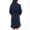 PiccoCasa Women's Spa Lightweight Warm Soft Waffle Pattern Short Robe - 4 of 4