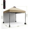 10x10 Pop Up Canopy with Sidewalls, Portable Outdoor Canopy with One Push Setup, Easy Set-Up Waterproof Pop Up Tent for Outdoor Party - 3 of 4