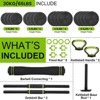 Adjustable Dumbbell and Kettlebell Set, 4 in 1, 66lbs /88lbs Weight Used as Kettlebells, Barbell, Push up Stand for Home Gym, Green and Black - 4 of 4