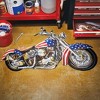 Collections Etc Patriotic Motorcycle-Shaped Skid-Resistant Mat Blue - 2 of 2