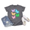 Simply Sage Market Women's Checkered Butterflies Short Sleeve Garment Dyed Tee - M - Pepper - 3 of 3