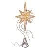 Kurt Adler 17-Inch Pre-Lit 8-Point Gold Glitter Star Tree Topper - 3 of 4