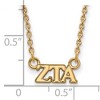 Black Bow Jewelry 14k Yellow Gold Plated Sterling Silver Zeta Tau Alpha Greek Life Necklace 18 Inch - 2 of 4