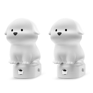 DORESshop Plug-in Puppy Night Light for Kids, RGB + 3000K, Dusk to Dawn Sensor, Cute Dog Design for Bedroom, Nursery, Gift(2-Pack) - 1 of 4