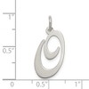 Black Bow Jewelry Sterling Silver, Ella Collection, LG Fancy Script Initial O Pendant - 4 of 4