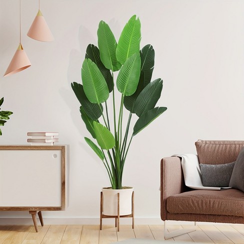 Artificial Bird Of Paradise Palm Tree,faux Banana Leaf Potted Plant ...