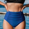 Women's Shirred High Waist Available in Plus Bikini Bottom Swimsuit (XS-4XL) - Cupshe - 4 of 4
