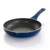 Gibson Home Charmont 9.5 Inch Nonstick Aluminum Frying Pan in Yale Blue - 4 of 4