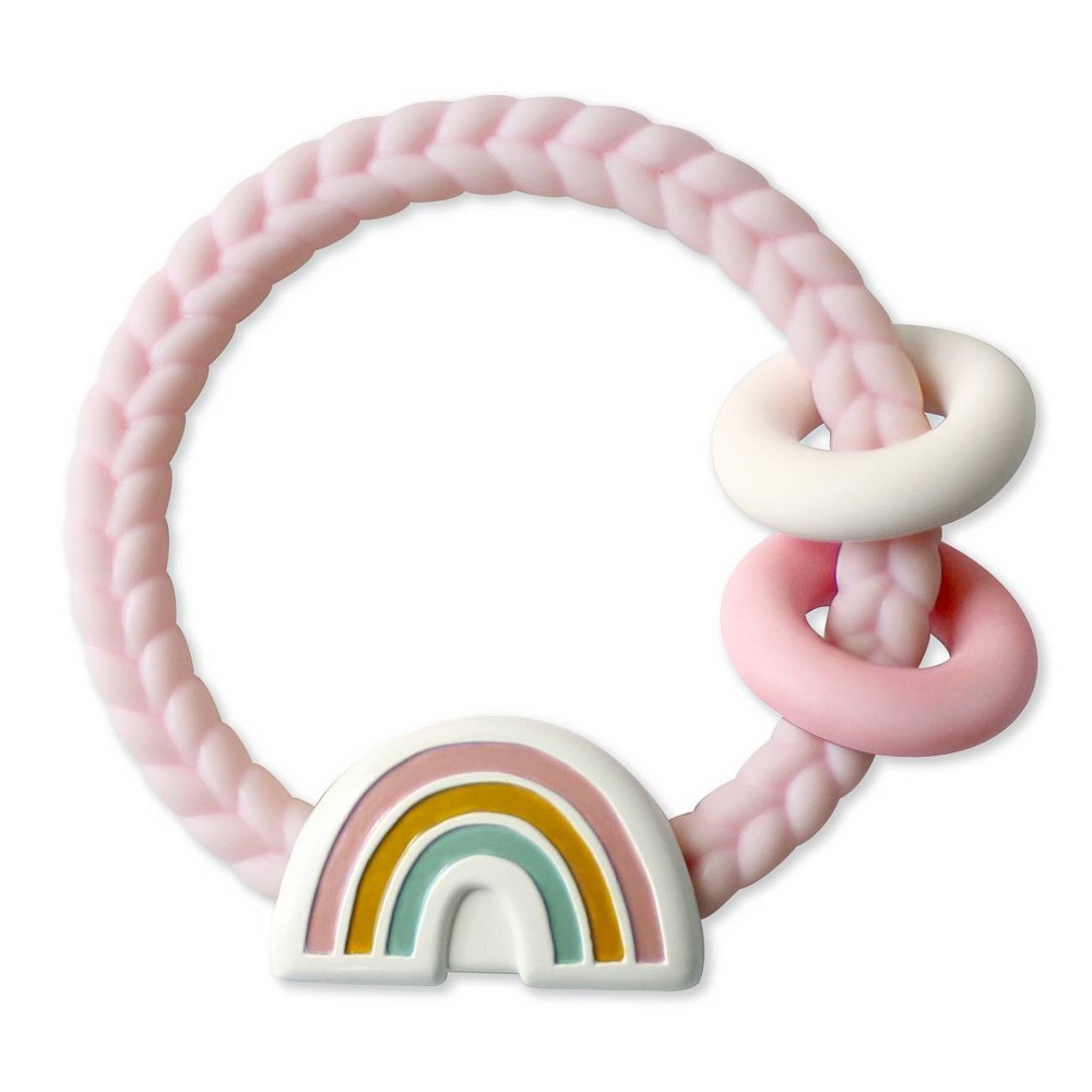 Photos - Bottle Teat / Pacifier Itzy Ritzy Ring Rattle & Teether - Rainbow Pink 