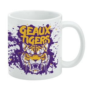 Geaux Tigers Graffiti Ceramic Coffee Mug Novelty Gift Mugs for Coffee Tea and Hot Drinks 11oz White - 1 of 4