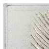 Metal Leaf Relief Palm Wall Decor with Gold Detailing Gold - Olivia & May - 4 of 4