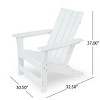HDPE Adirondack Chair, Weather-Resistant Outdoor Patio Armchair, Modern Plastic Lounge Chair for Garden or Deck – Cuddlewood - 4 of 4