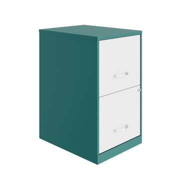 Space Solutions 18" Deep 2 Drawer Letter Width 2-Tone Vertical File Cabinet