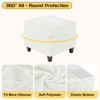 Unique Bargains Square Jacquard Ottoman Slipcover with Elastic Bottom for Furniture Protector - 3 of 4