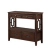 PAGED 36 inch Rectangle Farmhouse Console Table,Retro Entryway Table with 4 Drawers and Storage Shelf for Living Room,Hallway - 4 of 4
