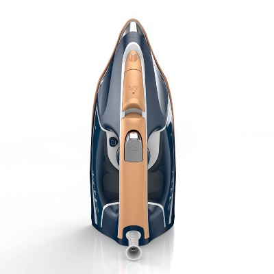 Black and Silver Diamond-Infused Steam Iron with 10 ft Cord