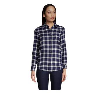 Women's Oakley Stretchy Plaid Tunic Top With Pockets - White Mark : Target