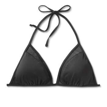 Women's Mesh Triangle Bikini Top - Shade & Shore™ Black