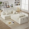 108" Chenille Modular Sectional Sofa,Upholstered L-Shape Sofa with 6 Pillows,Free Combination for Home Living Room-Baofuwish - 3 of 4
