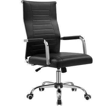 Yaheetech Modern Faux Leather Office Desk Chair White : Target