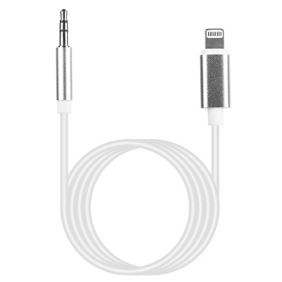 iMountek"Lightning to 3.5mm Aux Adapter for iPhone 13/12/11/XR/XS/X/8/7/6 Plus, iPad, iPod Touch"White