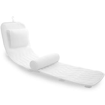 Unique Bargains Relax Bathtub Cushion Bath Pillow For Head Neck And Back  With 6 Suction Cups White : Target