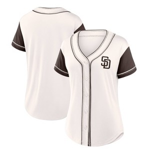 MLB San Diego Padres Women's Short Sleeve White Fashion Jersey - 1 of 3