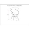 PAGED Set of 2 Patio Dining Chairs,Modern Outdoor Dining Chairs with Wood Frame,23.6 inch Chairs Suitable for Patio,Garden - 3 of 4