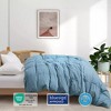 Puredown All Season Organic Cotton Down Comforter - 100% Natural, Chemical-Free, Medium Warmth Duvet Insert, Steel blue, Cal King - 2 of 4
